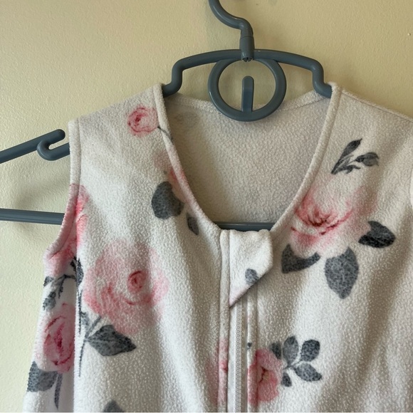 Floral Baby Sleep Sack Wearable Blanket Fleece 12–18M Pink Roses Fall Cozy Warm - Picture 6 of 7